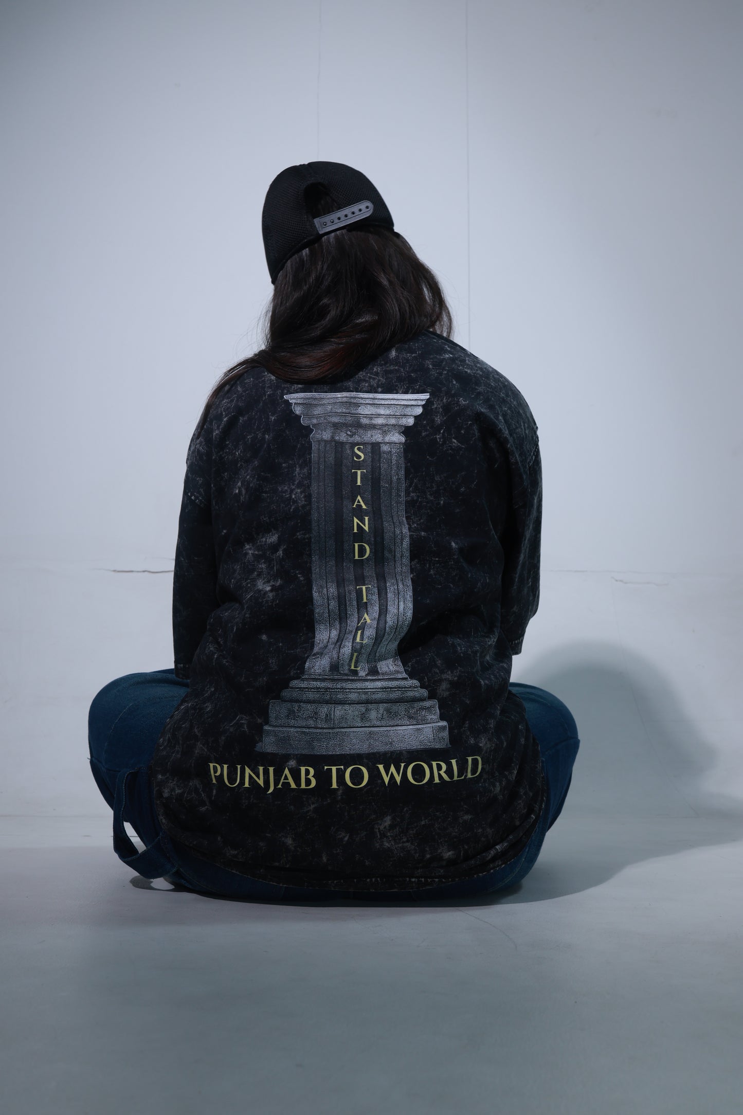“Stand Tall” Acid Wash Tee — Punjab to World Edition
