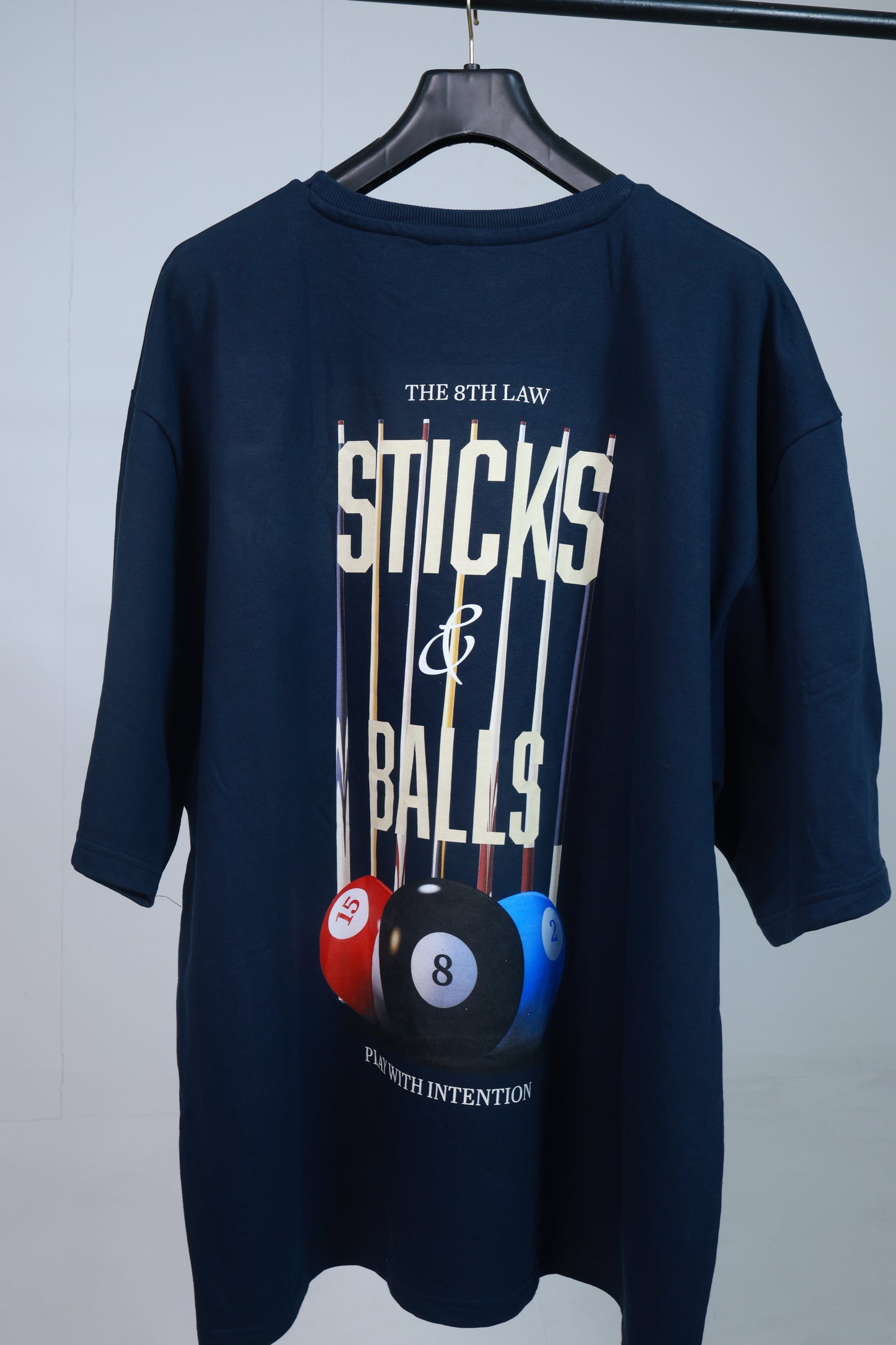 “Sticks & Balls” Oversized Graphic Tee DARK
