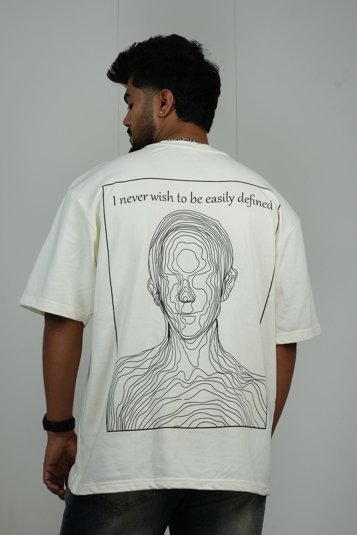 “Never Easily Defined” Oversized Tee — Kafka-Inspired SCRIBE Drop by Kalakaari Studios